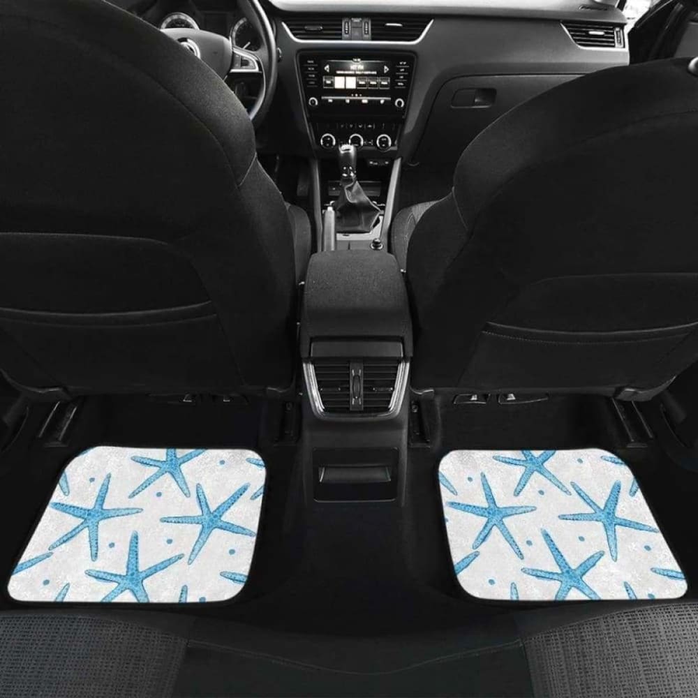 Watercolor Starfish Pattern Front And Back Car Mats 174914 - YourCarButBetter