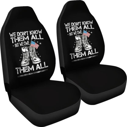 We Don’t Know Them All But We Owe Them All Patriotic Car Seat Covers 210206 - YourCarButBetter