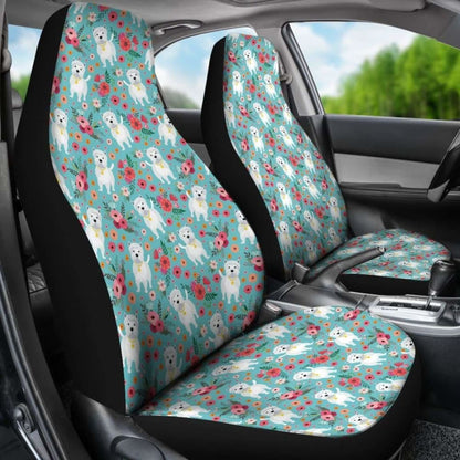 Westie Flower Car Seat Covers 160830 - YourCarButBetter