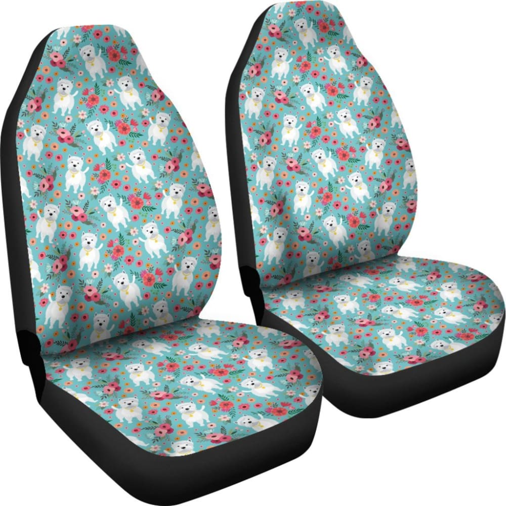 Westie Flower Car Seat Covers 174510 - YourCarButBetter