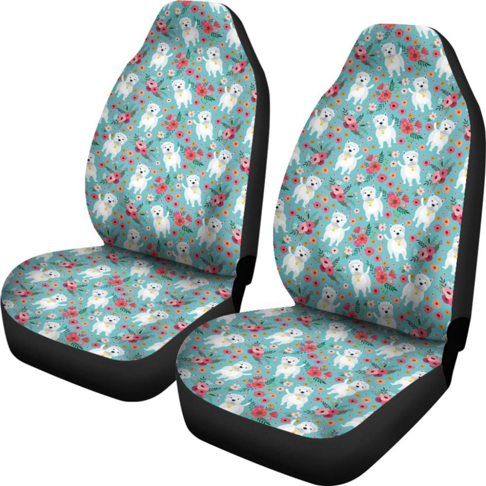 Westie Flower Car Seat Covers 174510 - YourCarButBetter