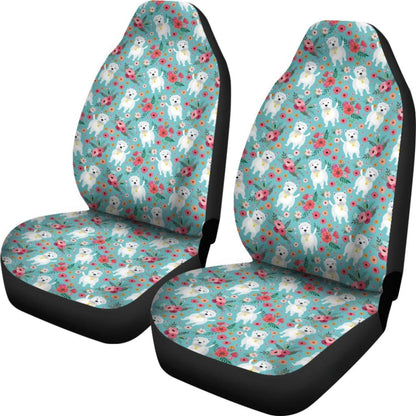Westie Flower Car Seat Covers 174510 - YourCarButBetter