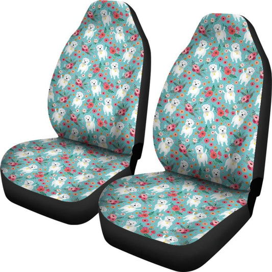 Westie Flower Car Seat Covers 174510 - YourCarButBetter