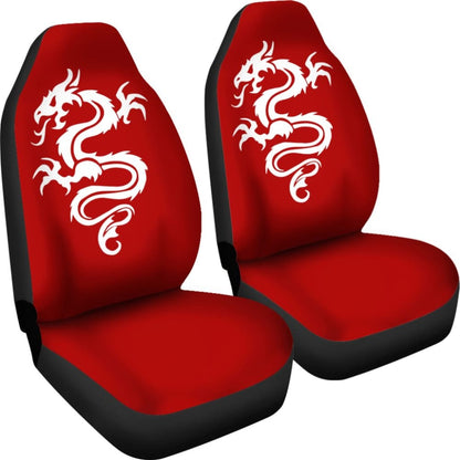 White Dragon The Celtic Car Seat Covers 211803 - YourCarButBetter