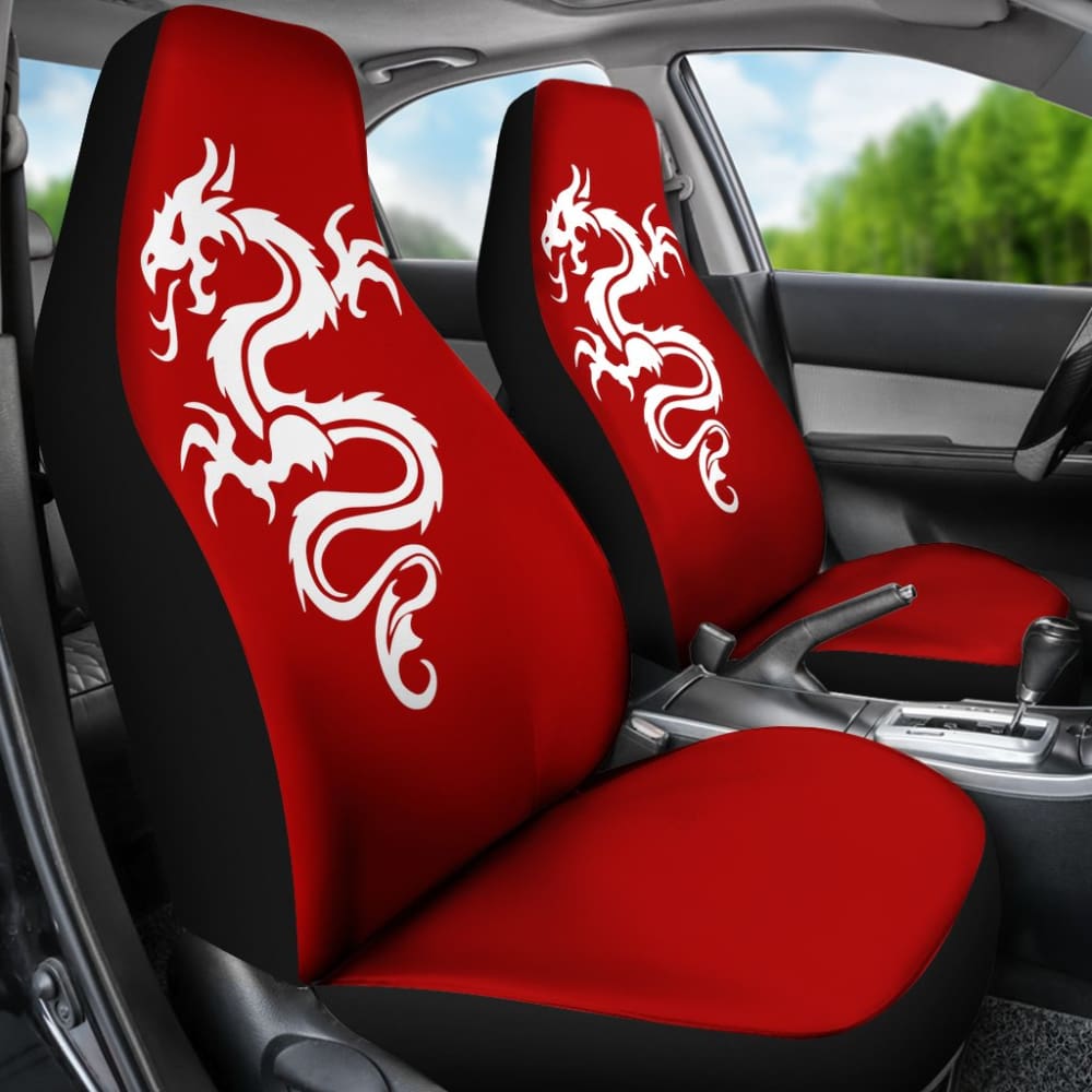 White Dragon The Celtic Car Seat Covers 211803 - YourCarButBetter