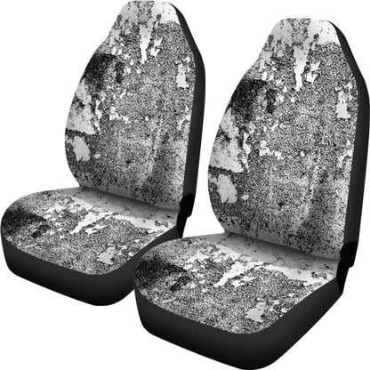 White Grunge Art Car Seat Covers 210202 - YourCarButBetter