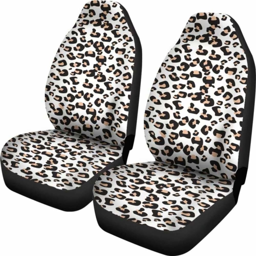 White Leopard Print Car Seat Covers 092813 - YourCarButBetter