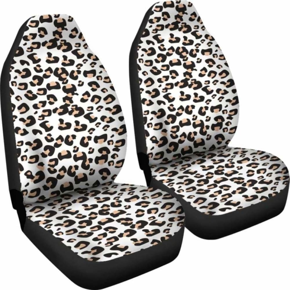 White Leopard Print Car Seat Covers 092813 - YourCarButBetter