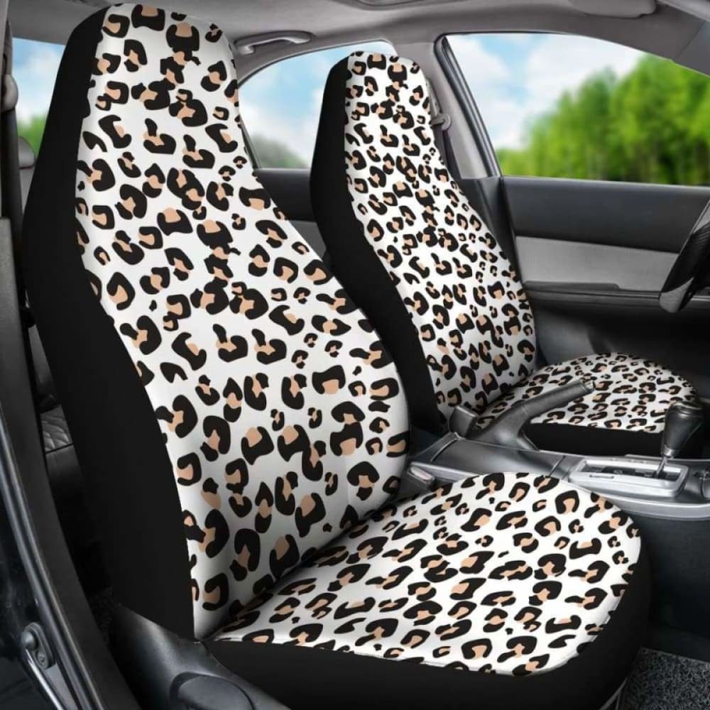 White Leopard Print Car Seat Covers 092813 - YourCarButBetter