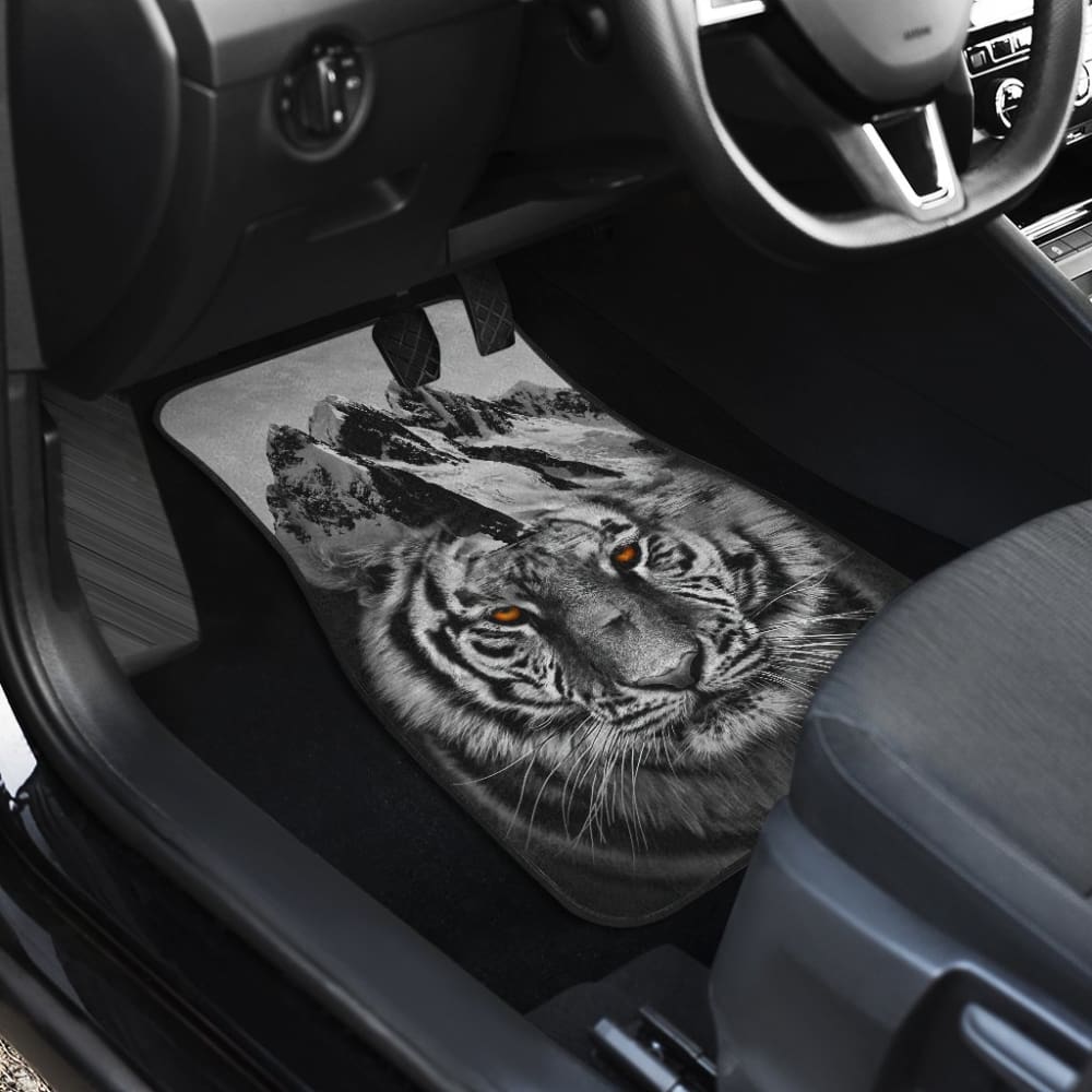 White Mountain Tiger Floor Mats for Car 211303