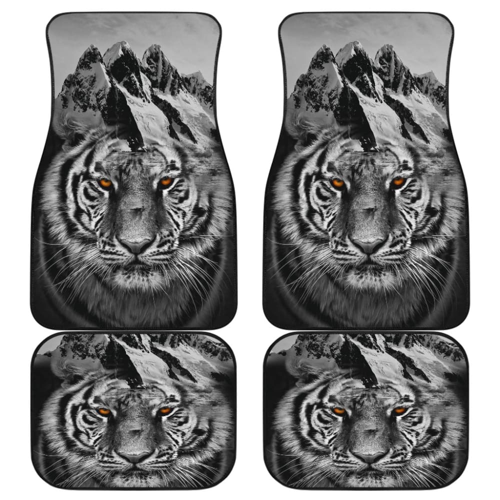 White Mountain Tiger Floor Mats for Car 211303