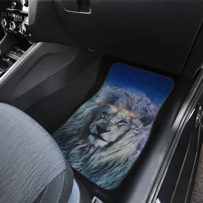 White Snow Mountain Lion Car Floor Mats 211303