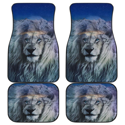White Snow Mountain Lion Car Floor Mats 211303