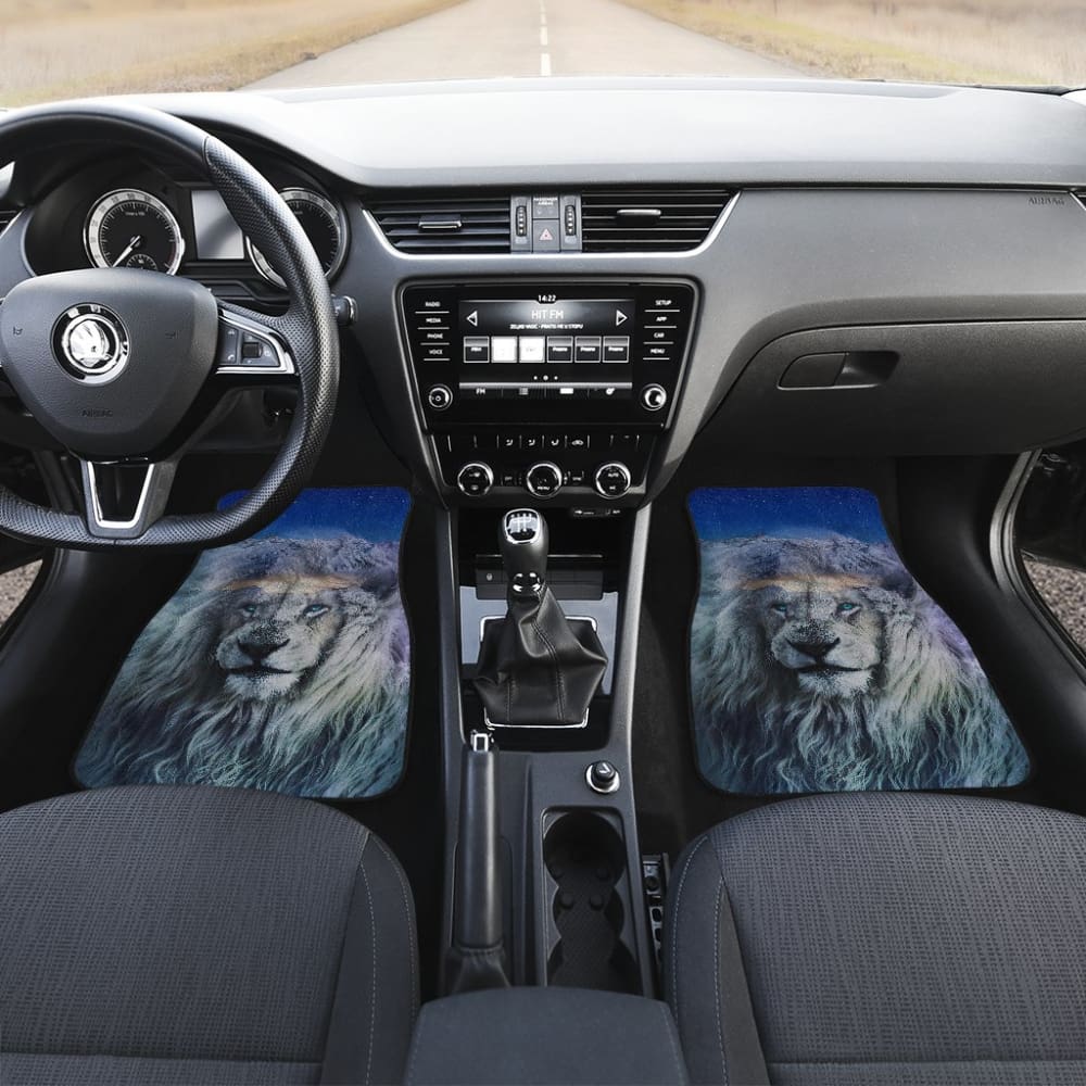 White Snow Mountain Lion Car Floor Mats 211303