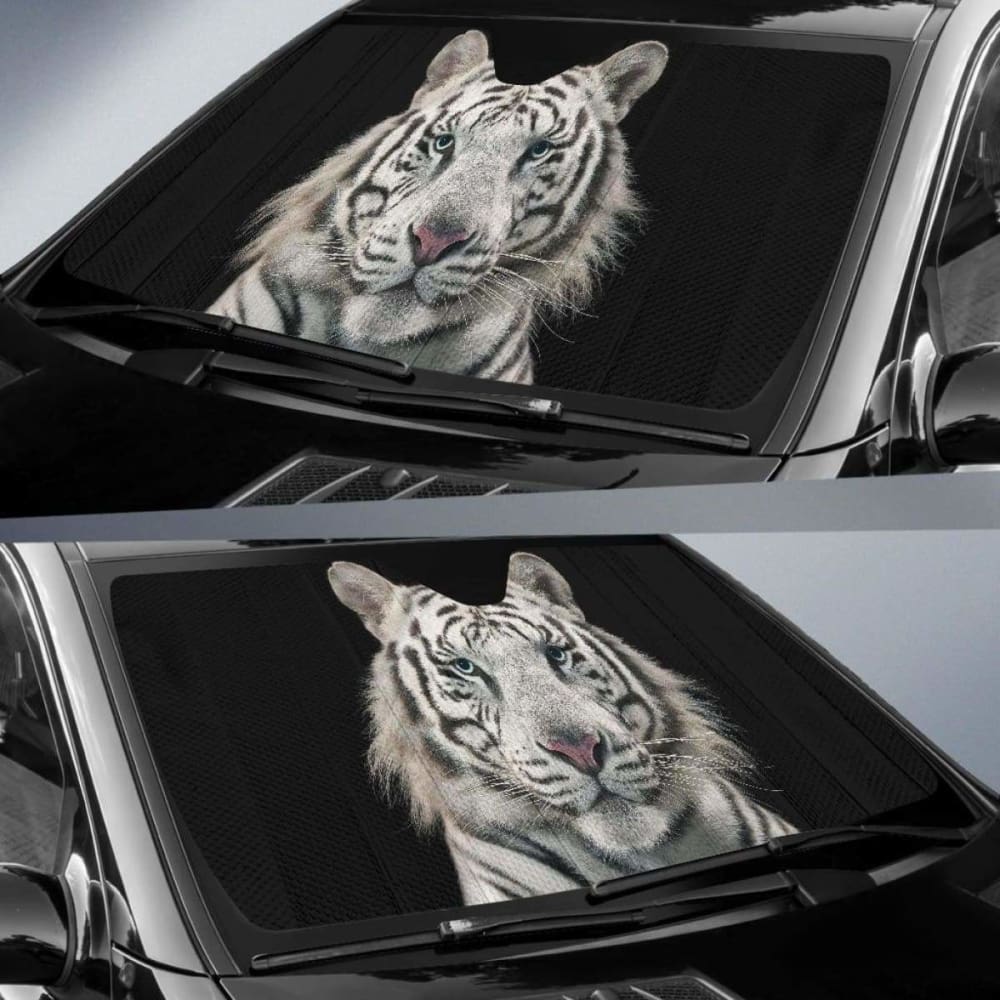 White Tiger Bengal Tiger White Bengal Tiger Car Sun Shade 172609 - YourCarButBetter