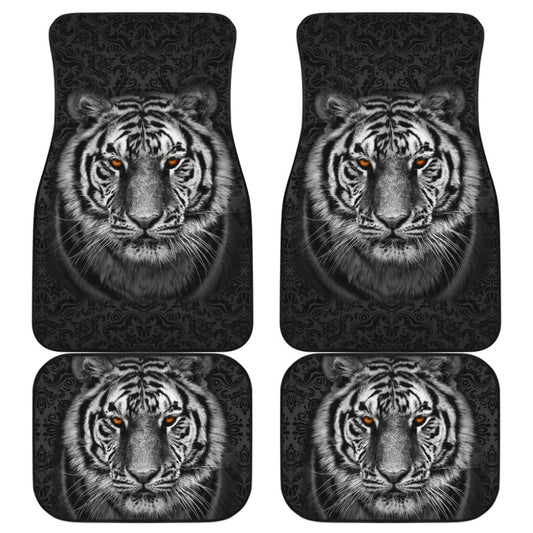 White Tiger Car Floor Mats 211003