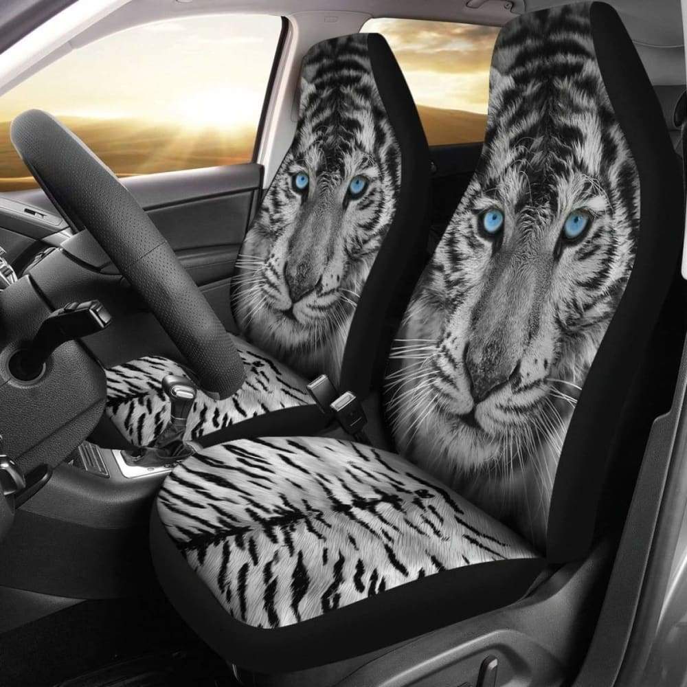 White Tiger Car Seat Covers 113308