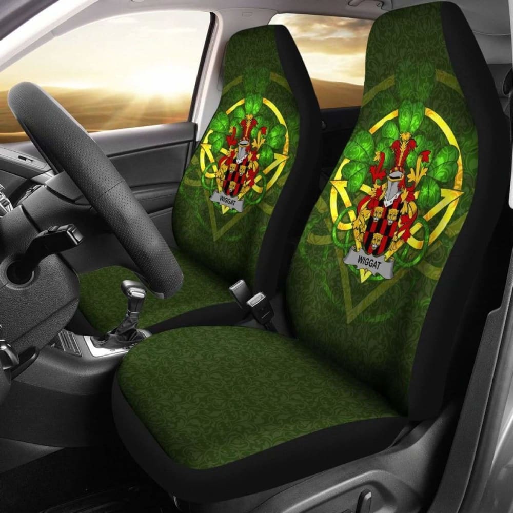 Wiggat Ireland Car Seat Cover Celtic Shamrock (Set Of Two) 154230 - YourCarButBetter