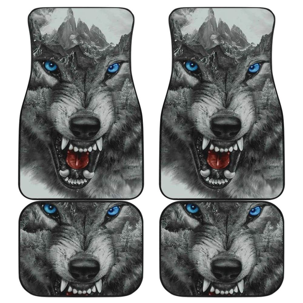Wild Fierce Wolf Car Floor Mats 212502