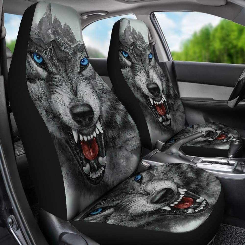 Wild Fierce Wolf Car Seat Covers 212502