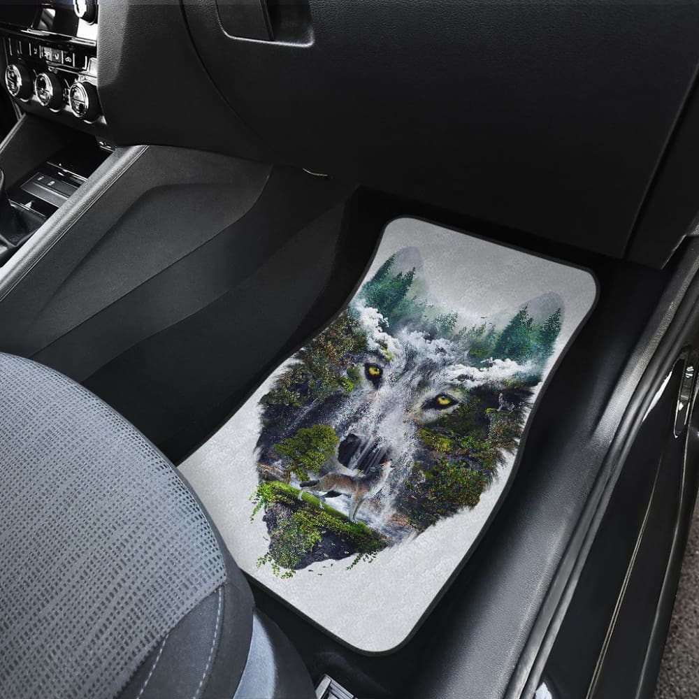 Wild Wolf Howling Car Floor Mats 211303