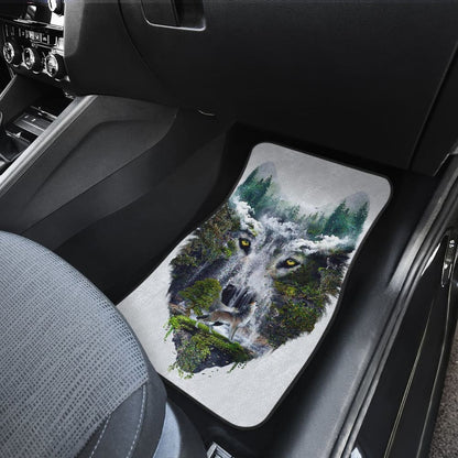 Wild Wolf Howling Car Floor Mats 211303