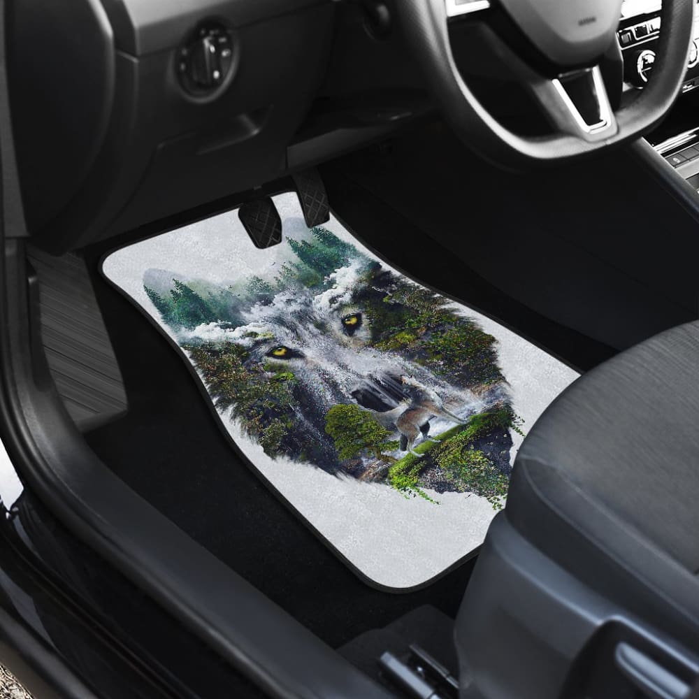 Wild Wolf Howling Car Floor Mats 211303