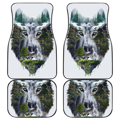 Wild Wolf Howling Car Floor Mats 211303
