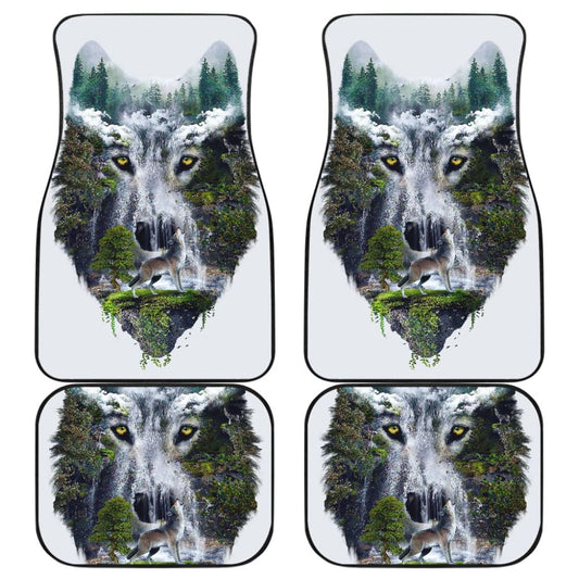 Wild Wolf Howling Car Floor Mats 211303