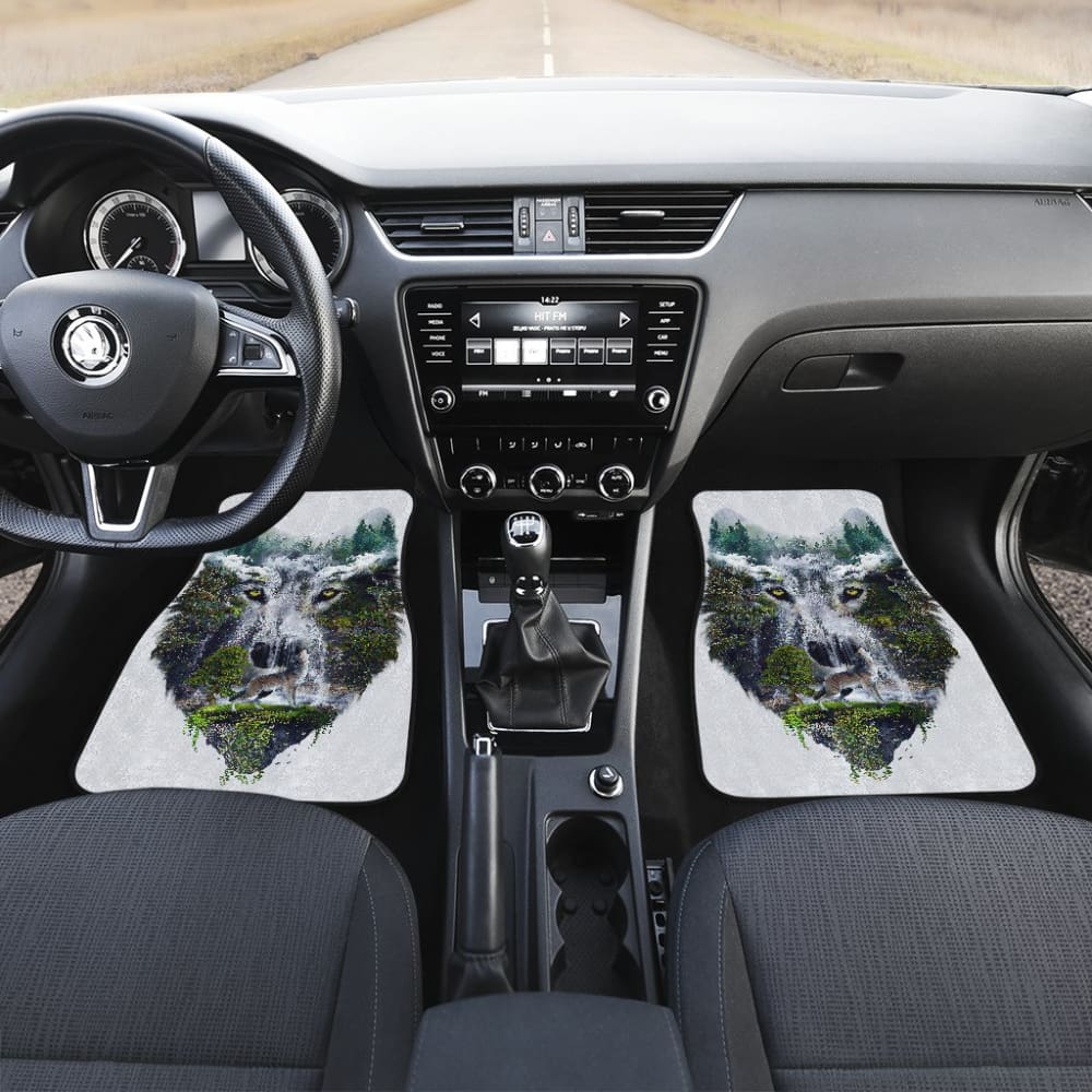 Wild Wolf Howling Car Floor Mats 211303