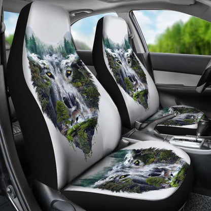 Wild Wolf Howling Car Seat Covers 211303