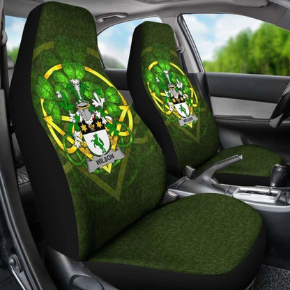 Wilson Ireland Car Seat Cover Celtic Shamrock (Set Of Two) 154230 - YourCarButBetter