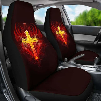 Winged Cross Car Seat Covers 160905