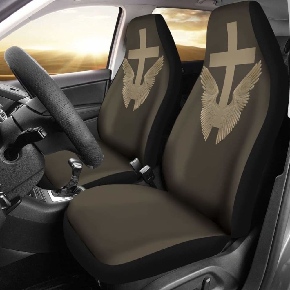 Wings And Cross Car Seat Covers Amazing 160905