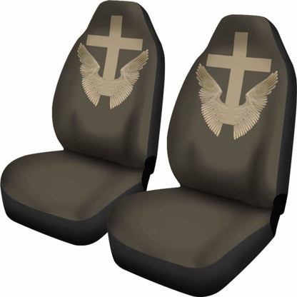 Wings And Cross Car Seat Covers Amazing 160905