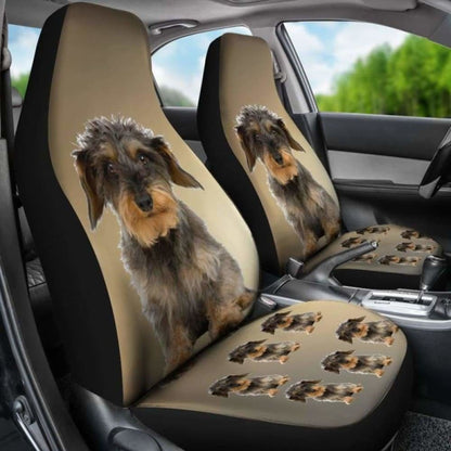 Wire Haired Dachshund 2 Car Seat Cover 092813 - YourCarButBetter