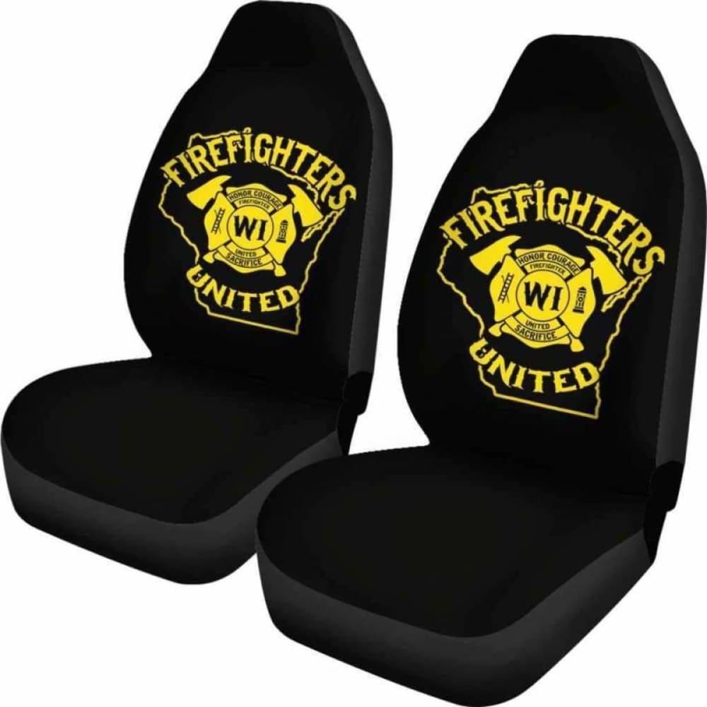 Wisconsin Firefighters United Car Seat Covers 101211