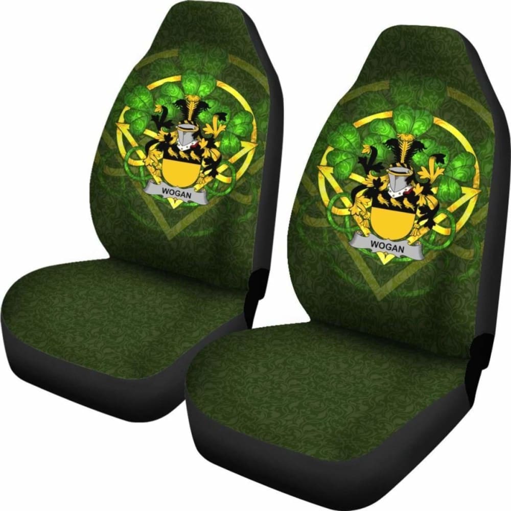 Wogan Ireland Car Seat Cover Celtic Shamrock (Set Of Two) 154230 - YourCarButBetter