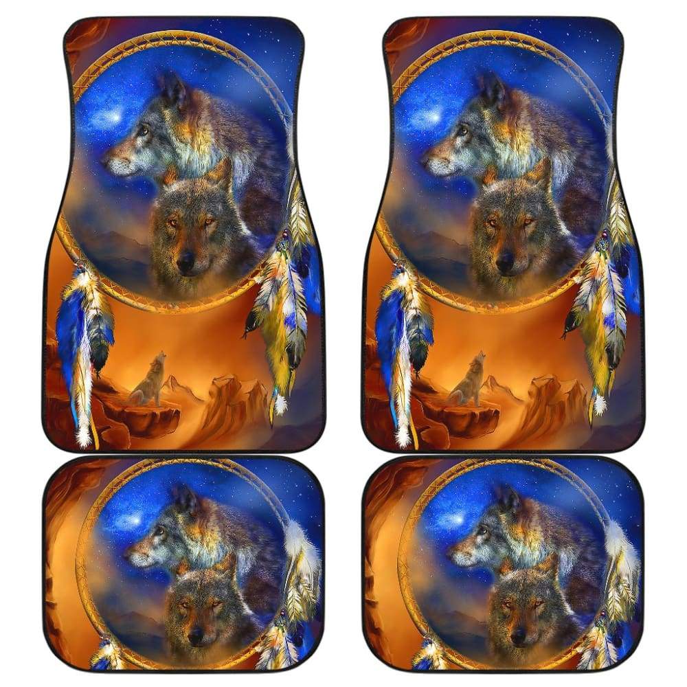 Wolf and Indian Dream Catcher Car Floor Mats 212202