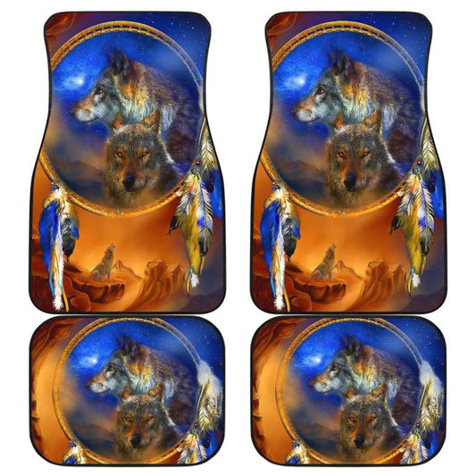 Wolf and Indian Dream Catcher Car Floor Mats 212202
