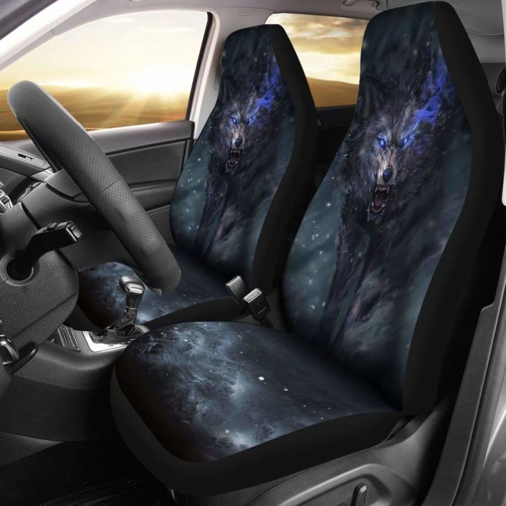 Wolf Blue Eyes Car Seat Covers Amazing 200904