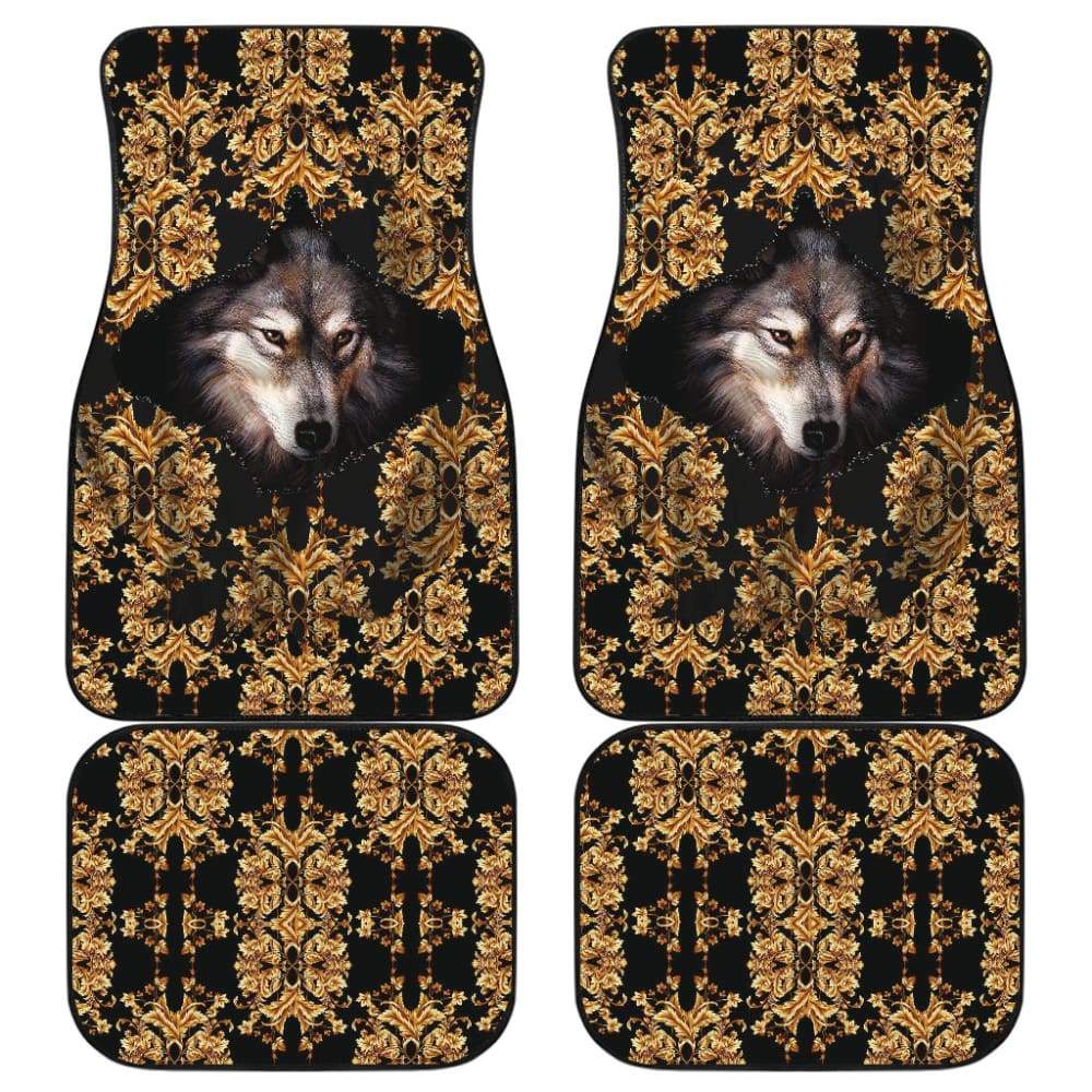 Wolf In Flower Car Floor Mats 212402