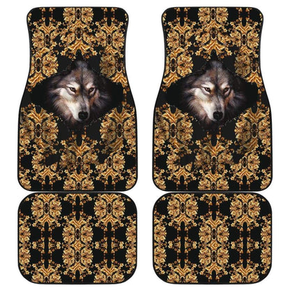Wolf In Flower Car Floor Mats 212402