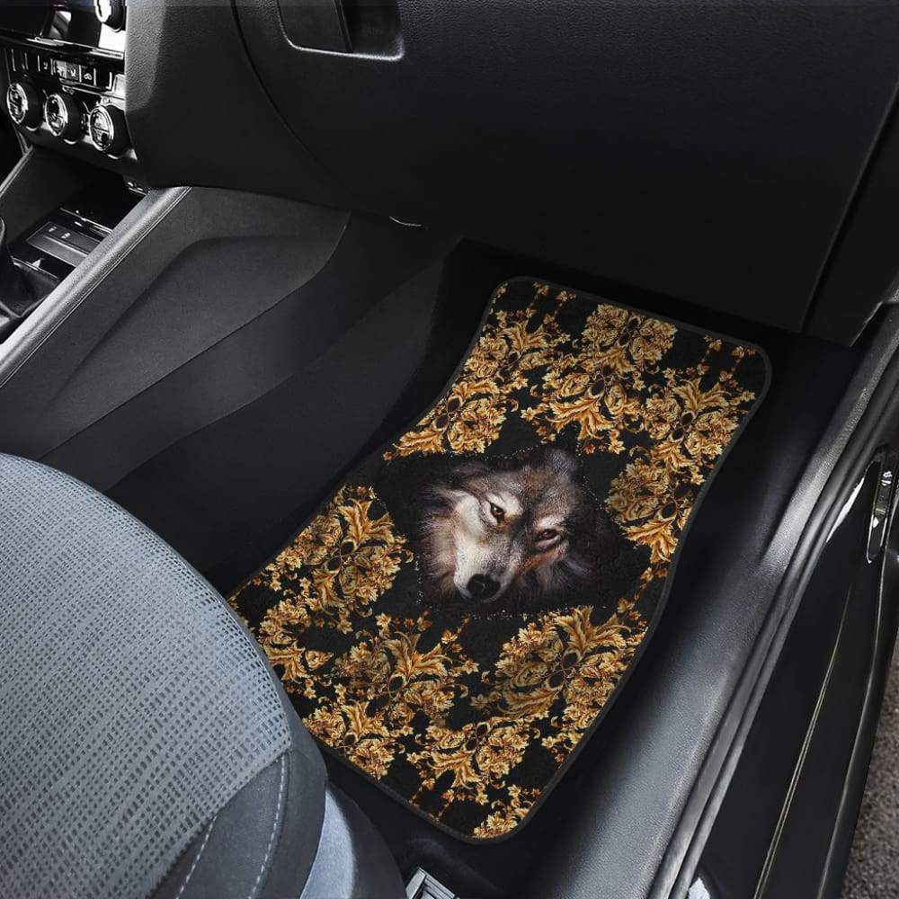 Wolf In Flower Car Floor Mats 212402