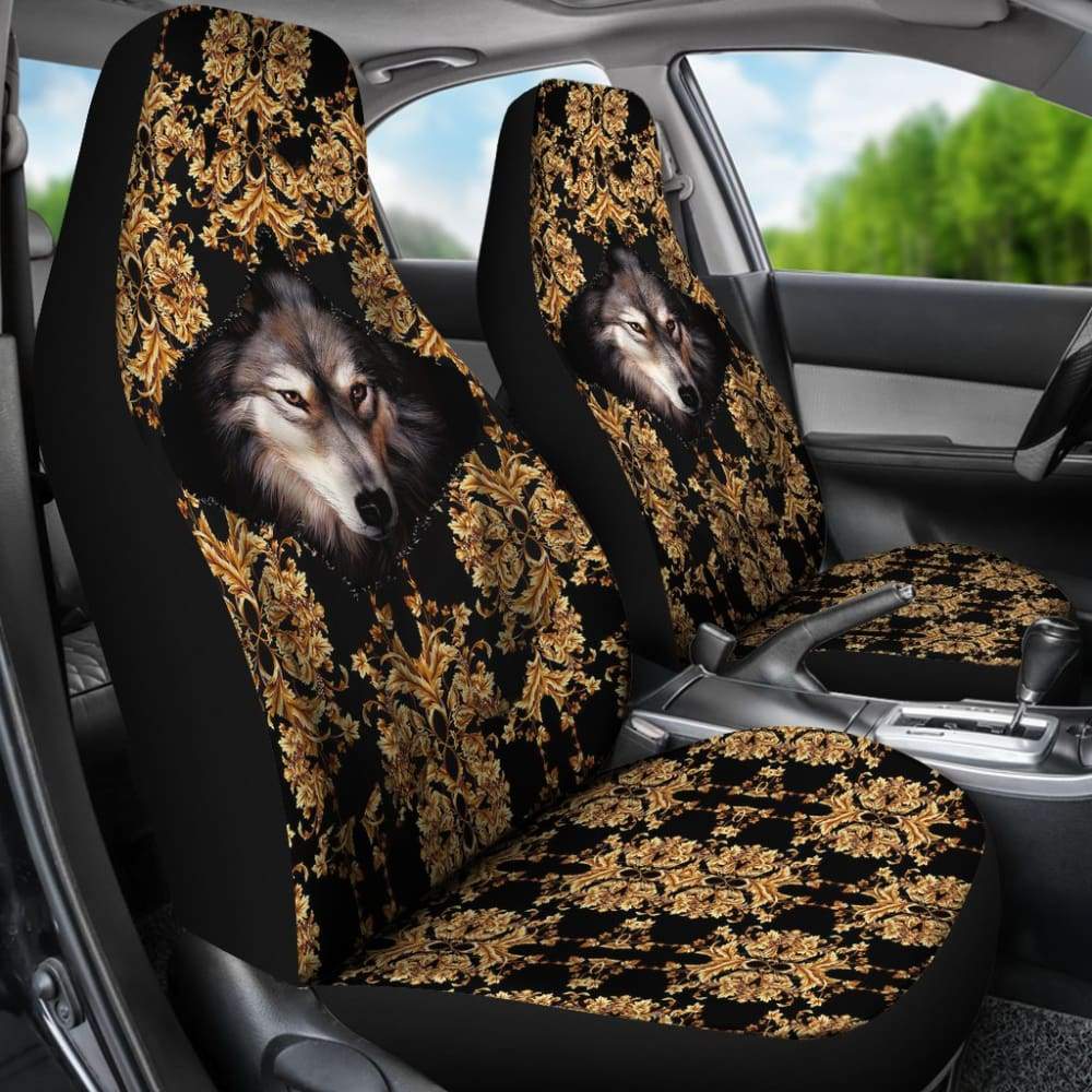 Wolf In Flower Car Seat Covers 212402