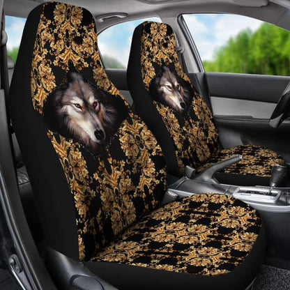 Wolf In Flower Car Seat Covers 212402