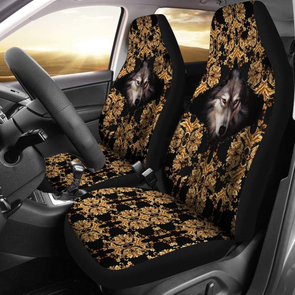 Wolf In Flower Car Seat Covers 212402