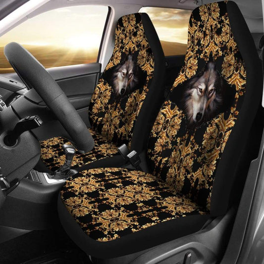 Wolf In Flower Car Seat Covers 212402