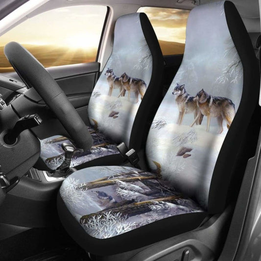 Wolf In Forest Car Seat Covers Amazing 200904