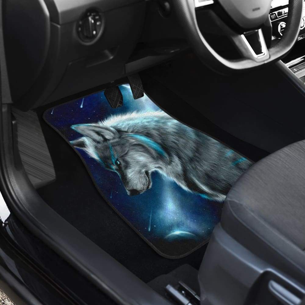 Wolf in Moon Car Floor Mats 211902